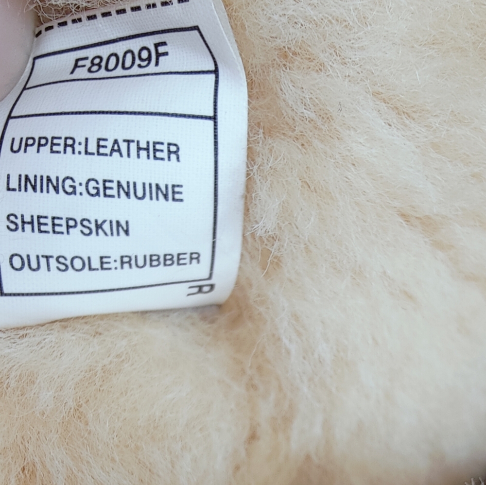 UGG Tall Lace-Back Shearling Boots in Light Beige/Cream - Picture 14 of 14